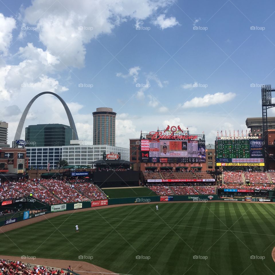 Afternoon game at Busch Stadium in St. Louis! 
