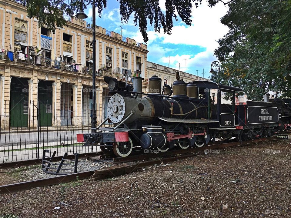 An old train in Havana Cuba