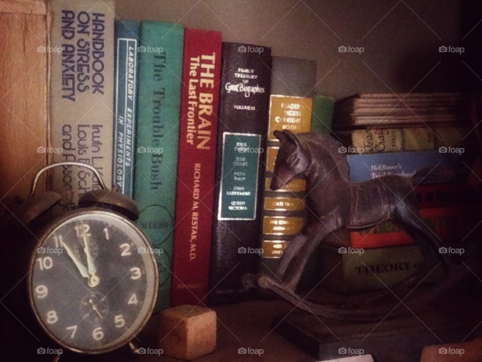 library books on shelf