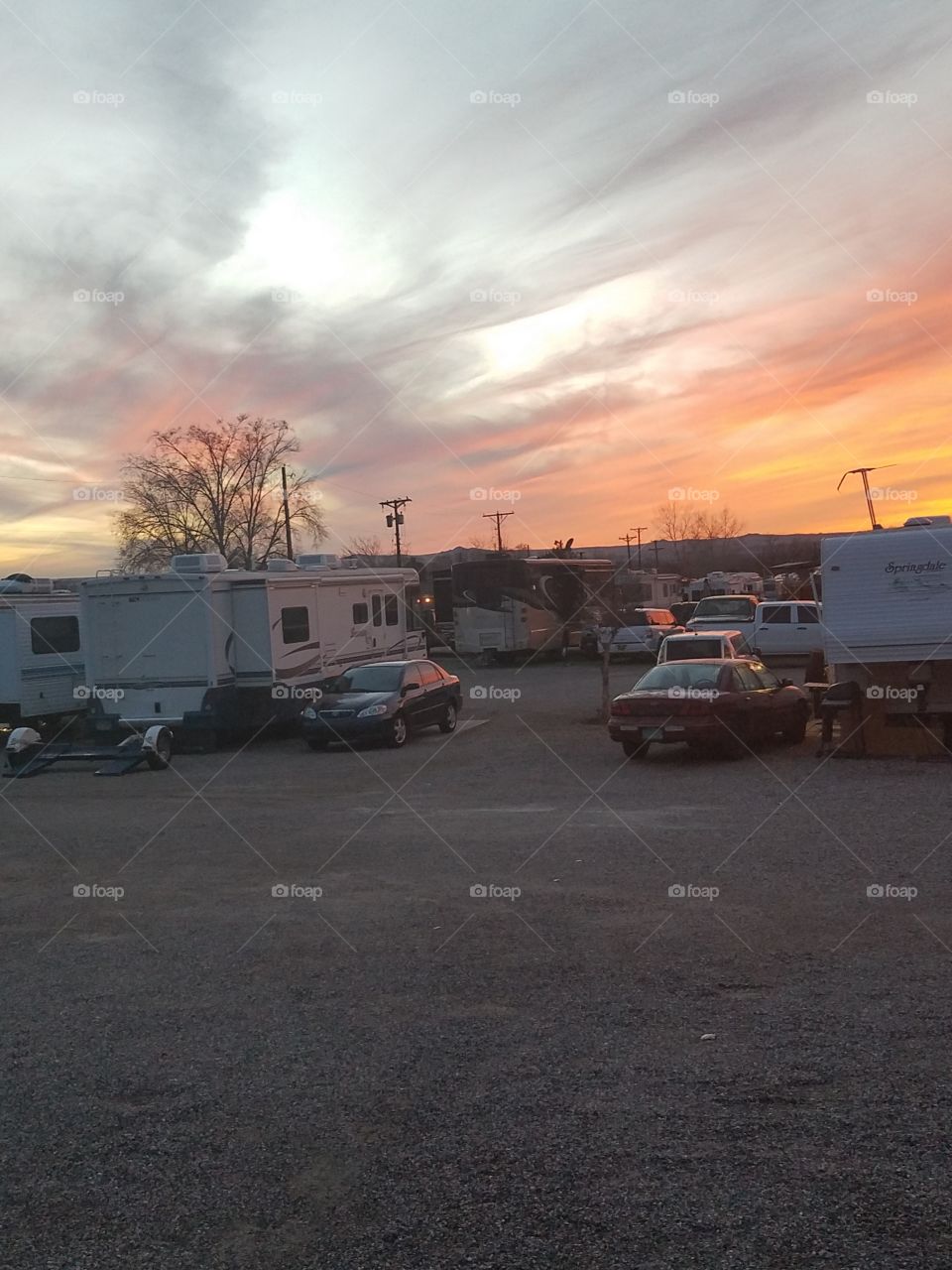 Sunset Over RV Park