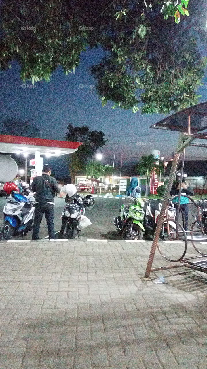 night activity in gas station 
location Probolinggo
west Java indonesia
