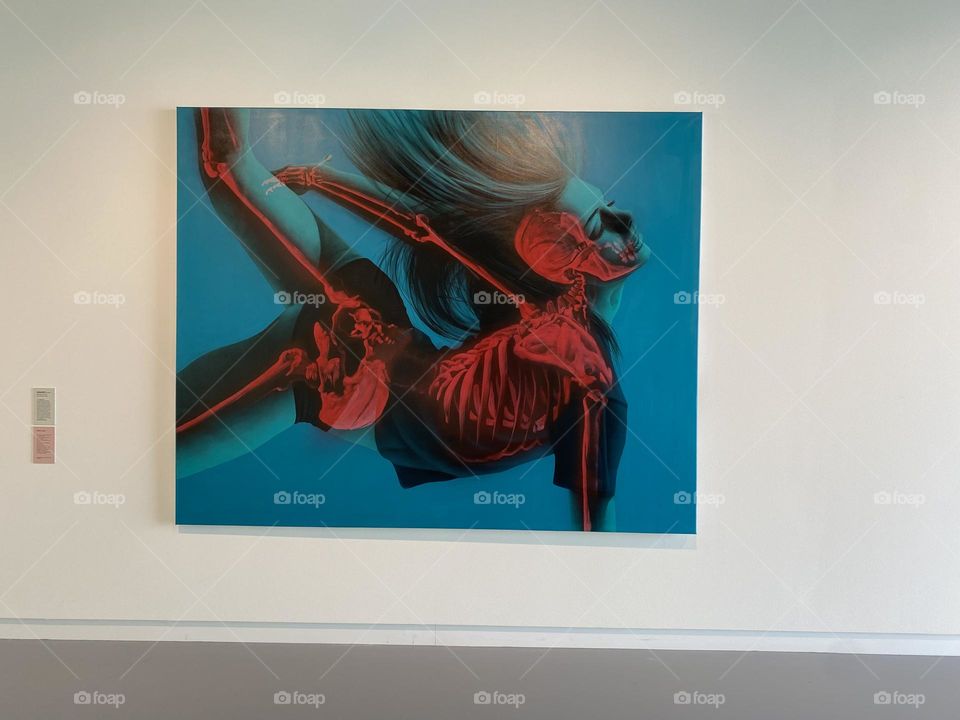 This  was one of the street artists work displayed at a gallery. It was a 3D piece. Soulful picture 