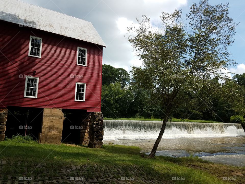 old mill on the falls