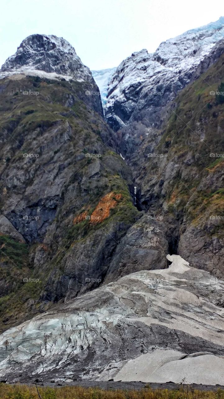 Absolutely Mezmerizing, British Columbia's glaciers flow down to the river above Stewart BC.