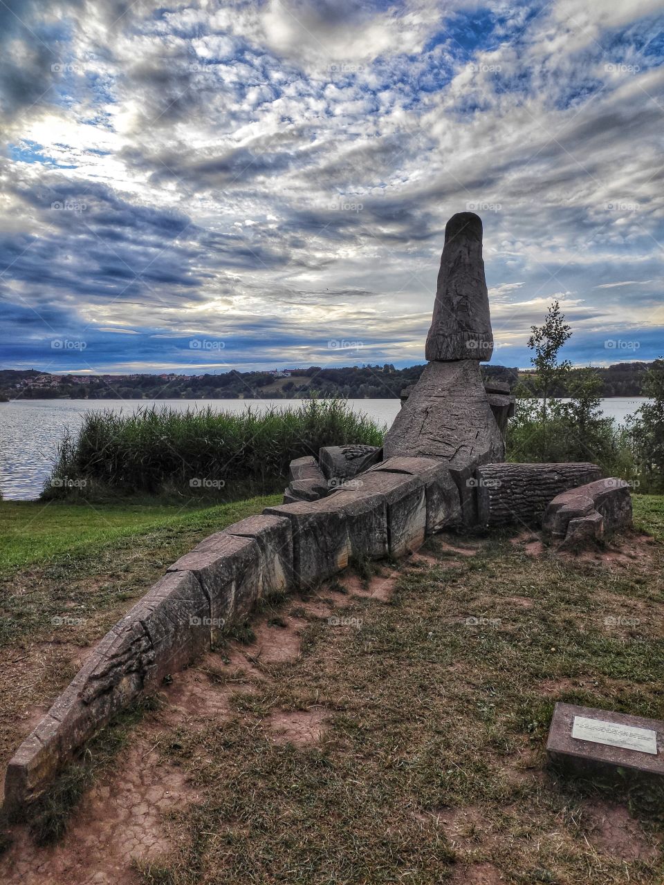 Stone Reptile at Lake Brombachsee