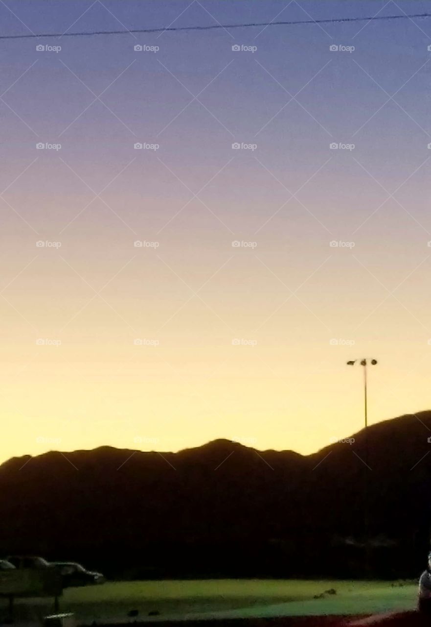 last minutes of dusk. Arizona.