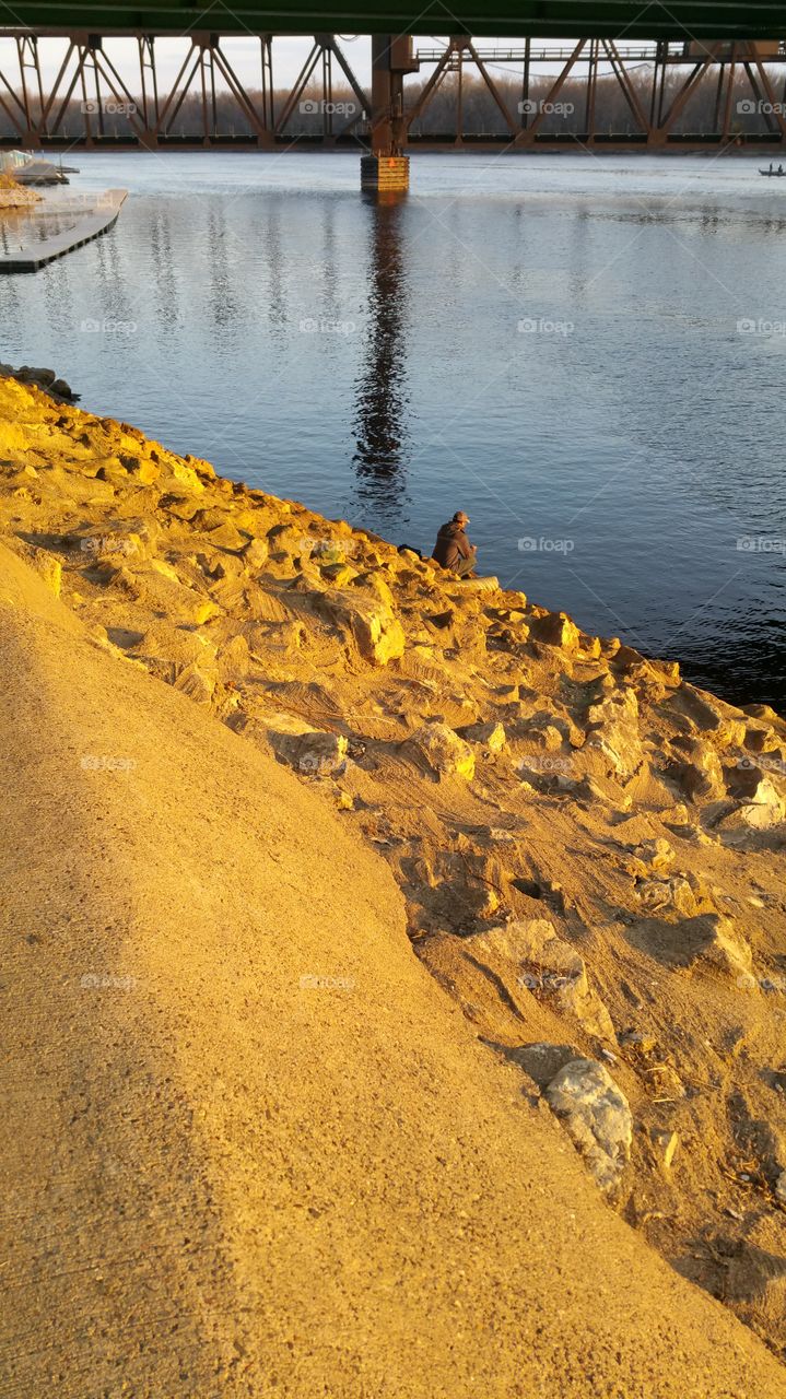 waiting for the fish to bite