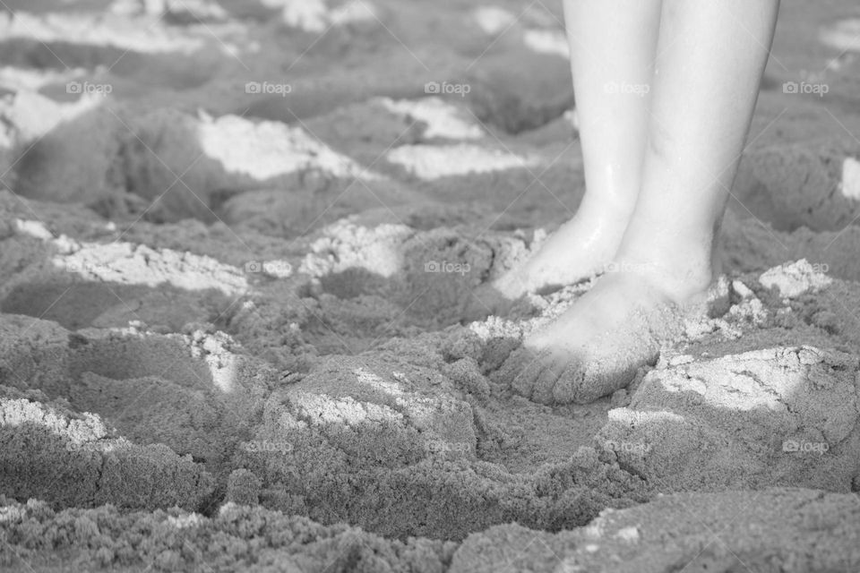 Feet in the sand 