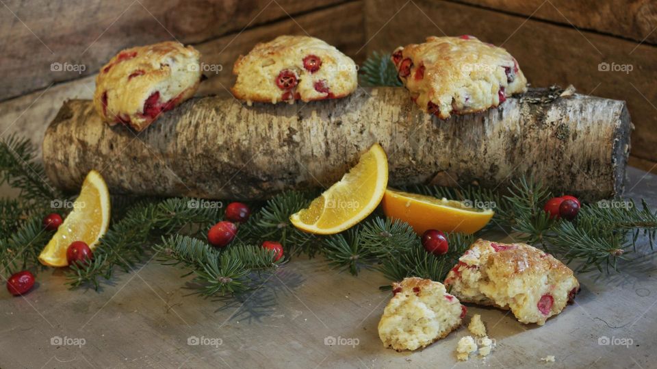 Orange cranberry scones.