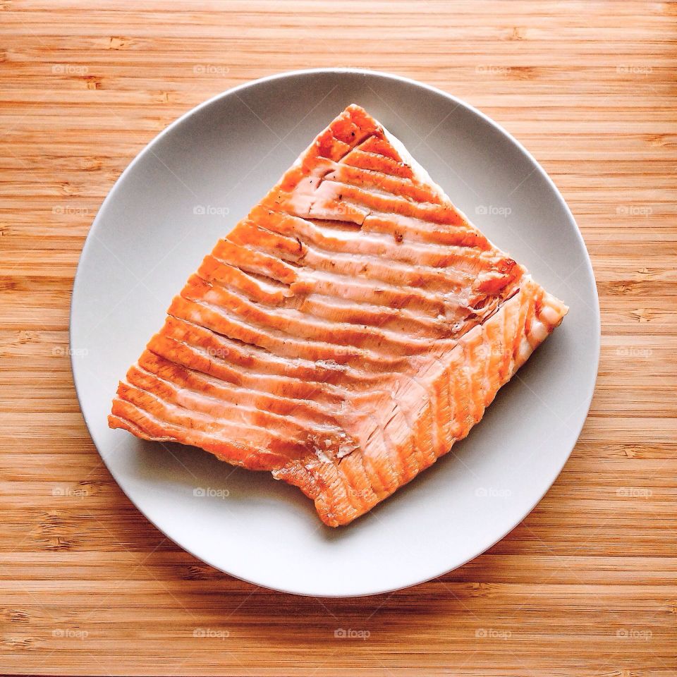 Grilled salmon for dinner