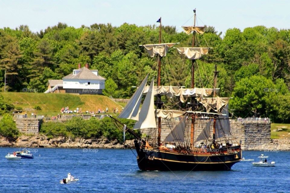 Tall ship in Kittery, Maine