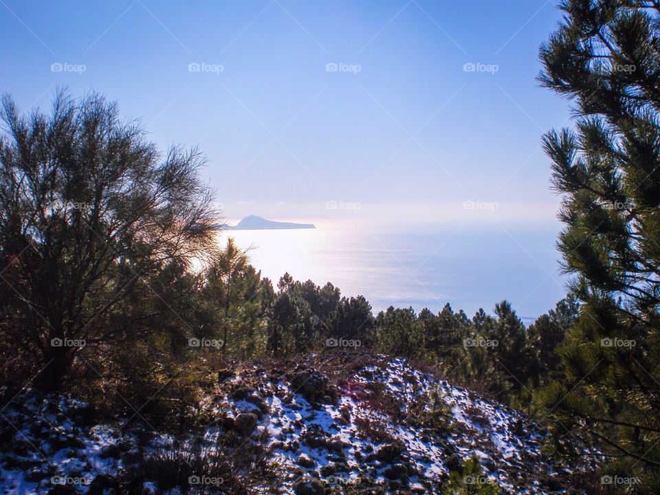 View of the Bay of Naples from Mt. Vesuvius
