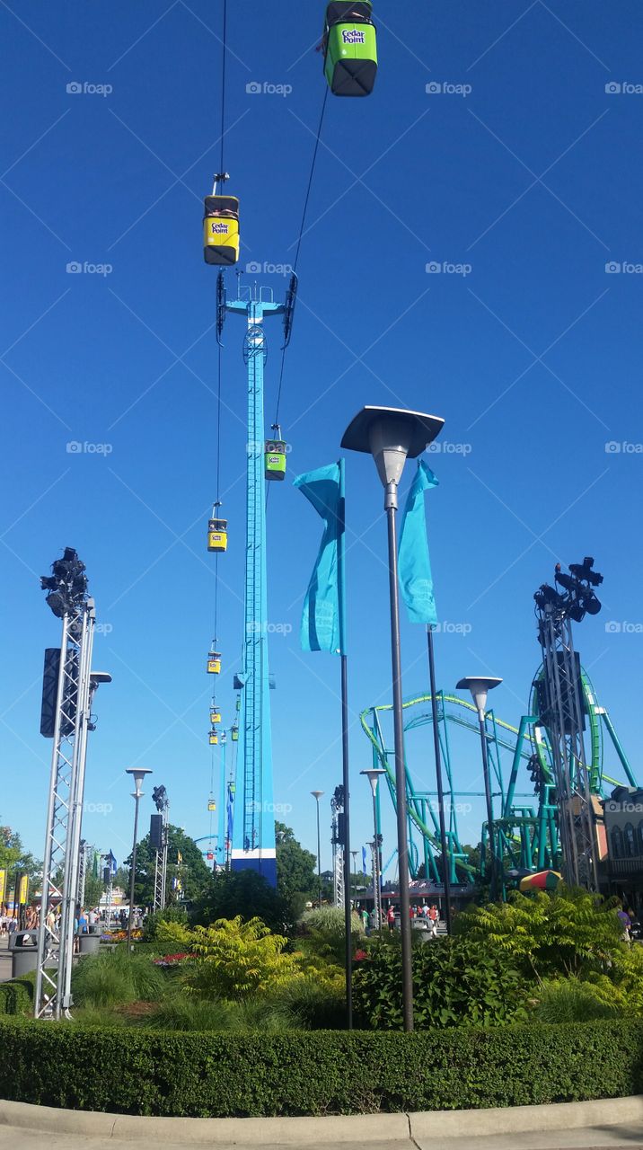 amusement park skyline