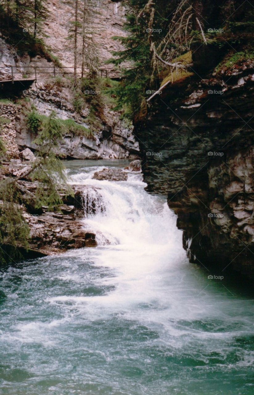 Water fall rocks