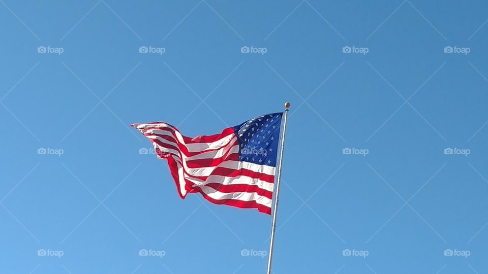 Flag, Wind, Patriotism, No Person, Freedom