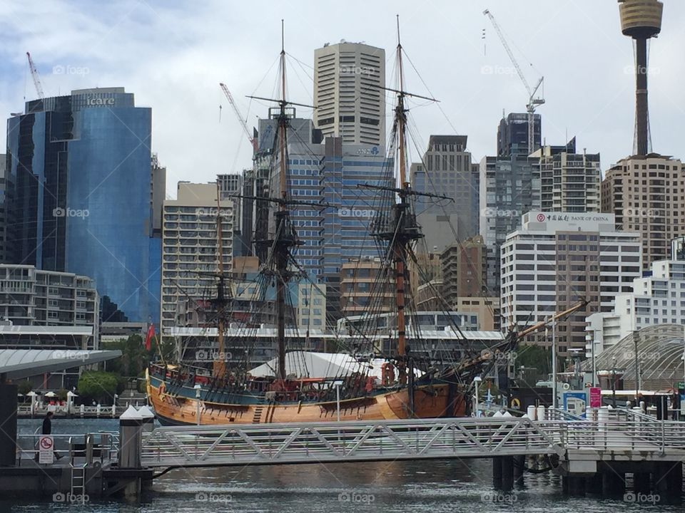 Pirate ship at dock