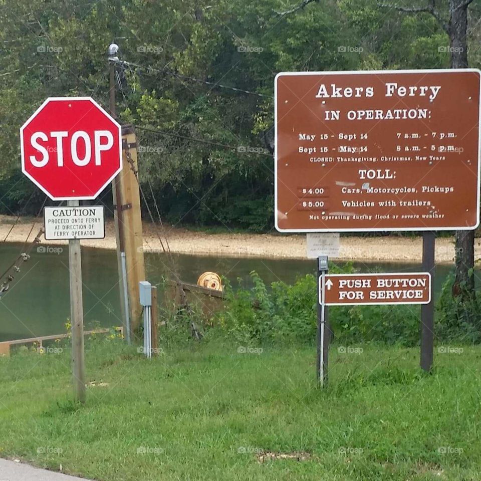 River ferry, Akers Ferry, Missouri.