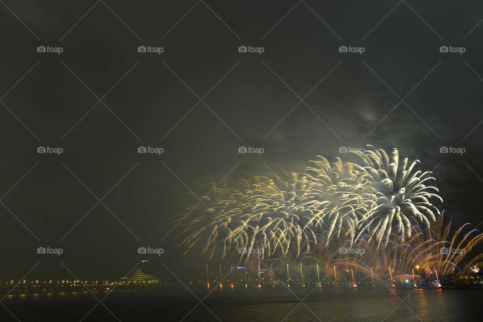 Fireworks in Riga, Latvia