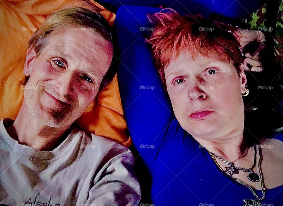 “Timothy Trespas”, my partner in life and everything and I, “Petra Schiller” are kicking back and relaxing aboard our 28 foot Luhrs cabin cruiser we call home and salvation, literally. That’s why we call it the “Salvation”. 2019. Hypnotic Productions