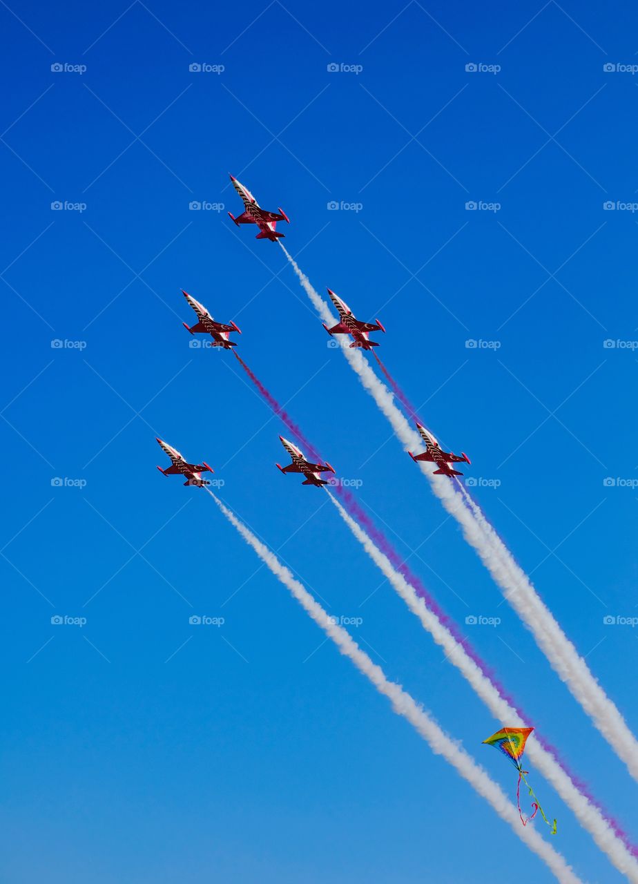 planes and a kite