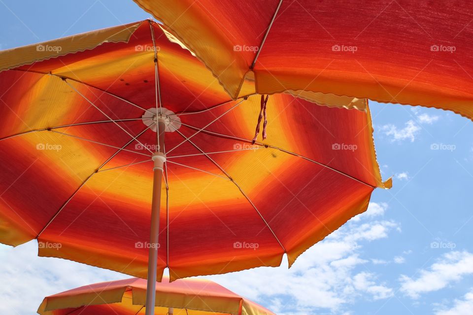 Sun umbrella at the beach 