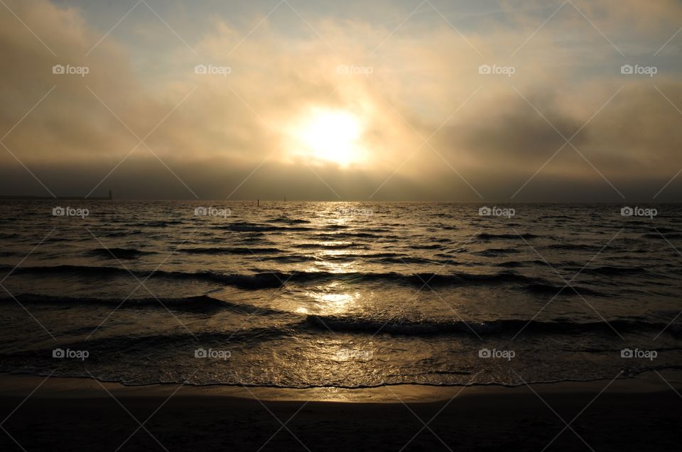 Sunset, Beach, Water, Sea, Sun