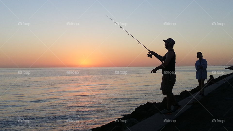 fishing at the pier