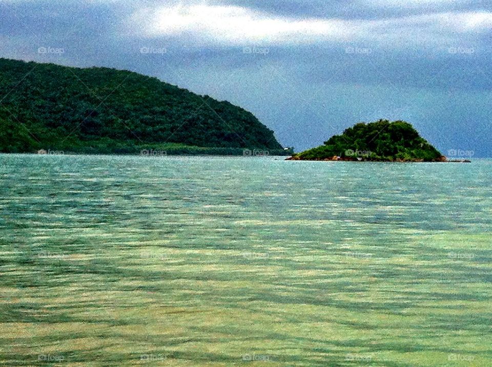 Ocean water and islands