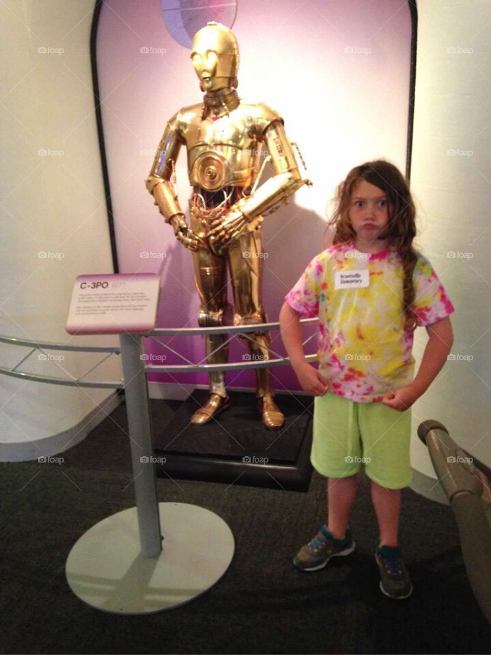 Posing with C-3PO. 