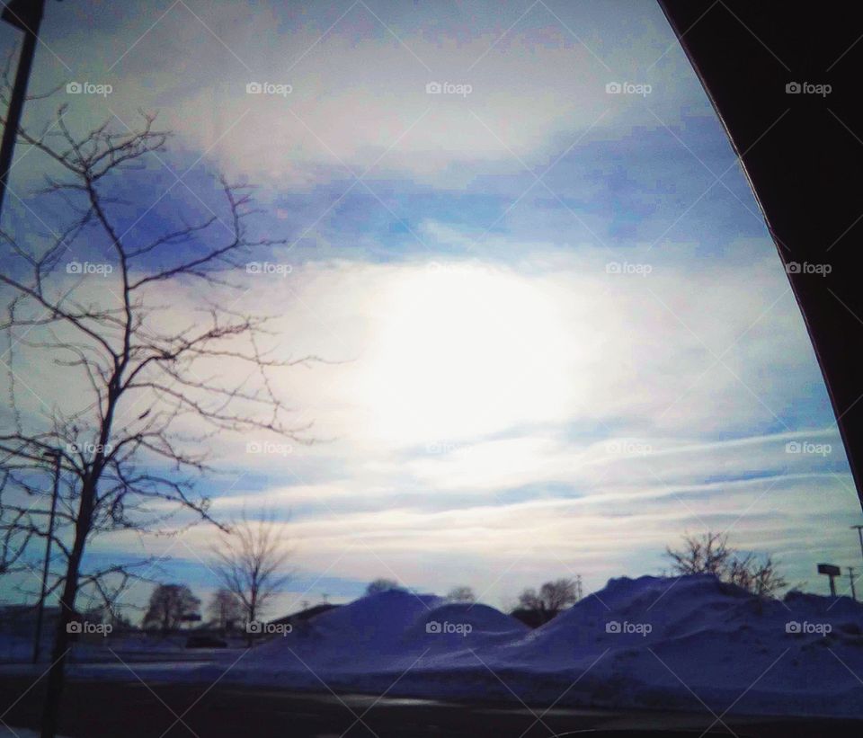 cloud rolls in the winter sky