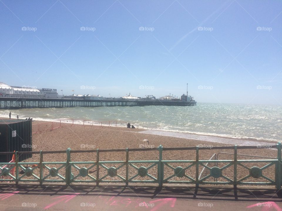 Brighton beach sunshine 