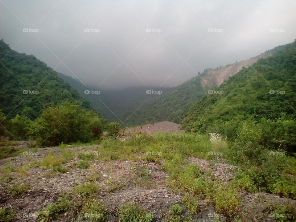 Landsliding on hills