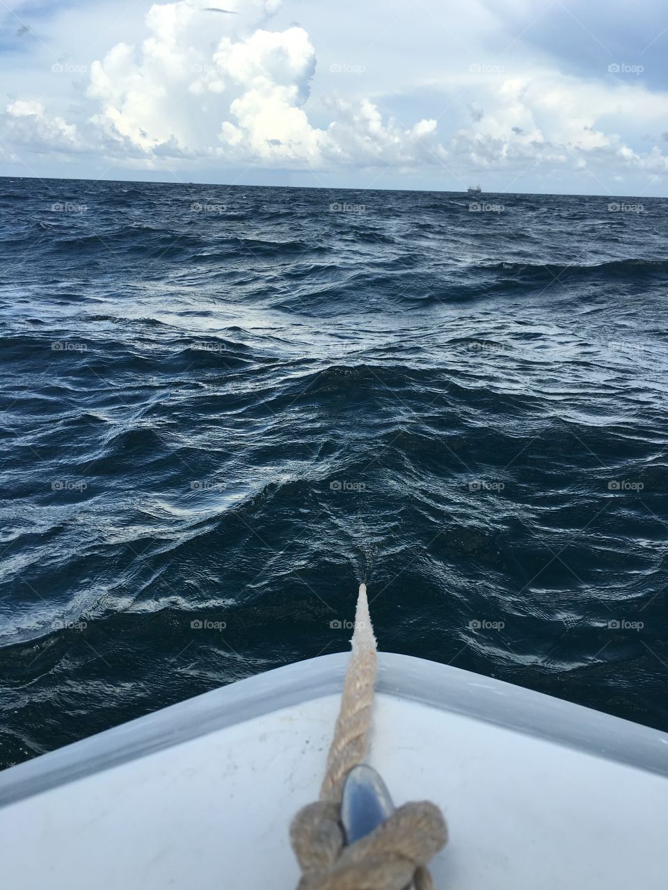 Down the anchor line 