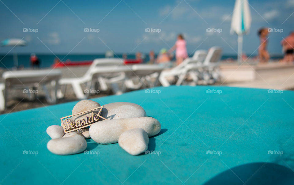 seaside. sunbathing at a beach