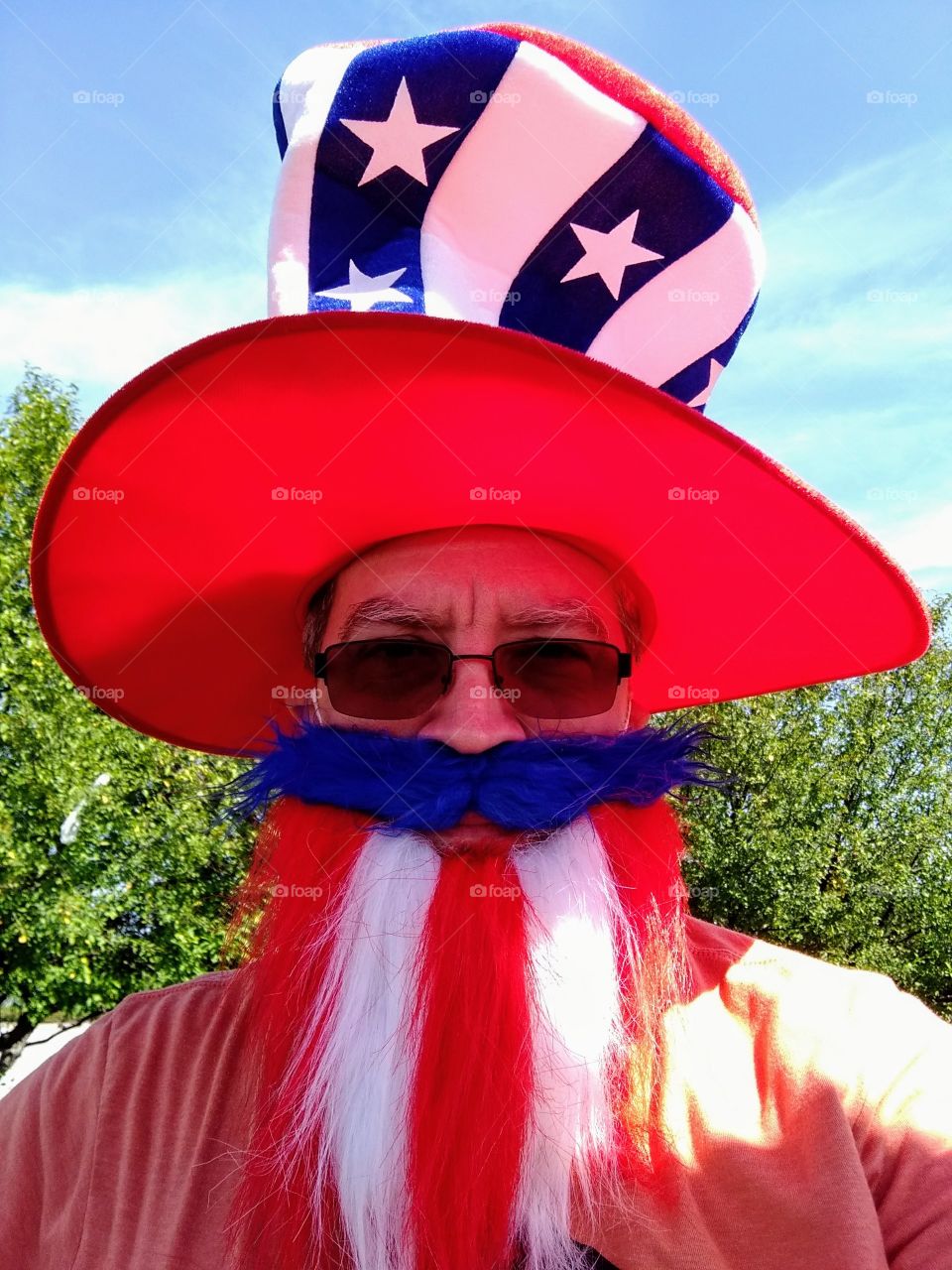 Uncle Sam hat and beard for 4th of July parade