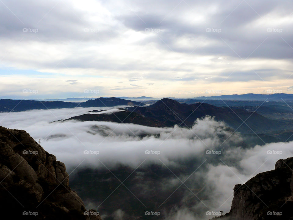 Breathtaking landscape in Montserrat, Barcelona, Spain.