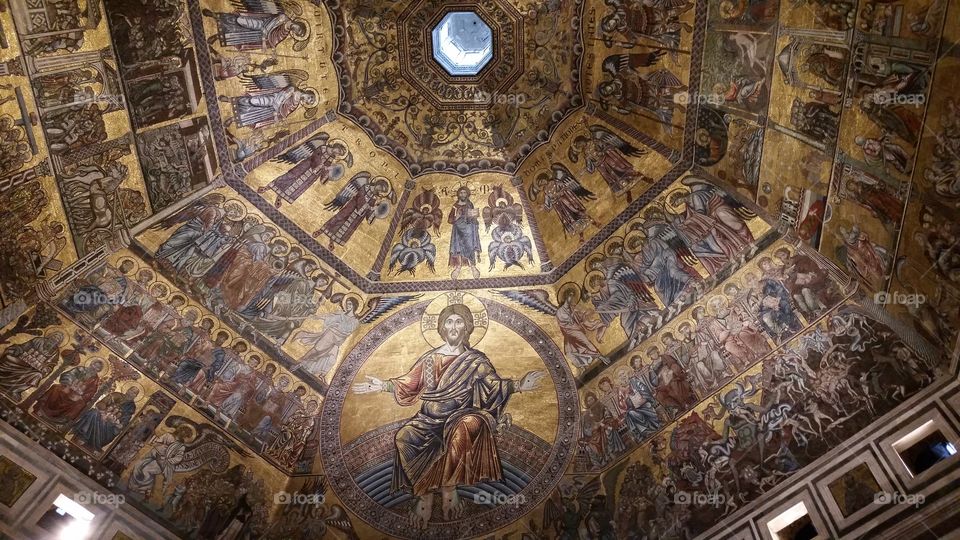 Ceiling of the Baptistery in Florence, Italy during my travels in April 2015.