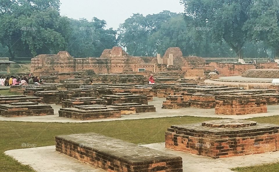 Ruins of Budhist vihar at Sarnath