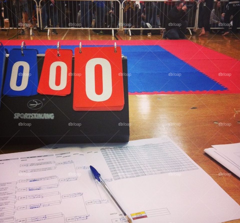 Competition Mat ready to start the action 