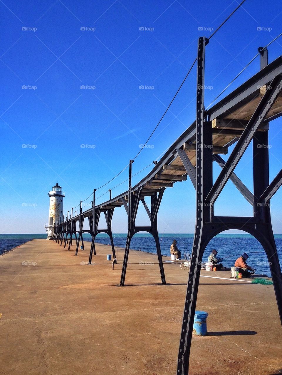Fishermen braving the cold