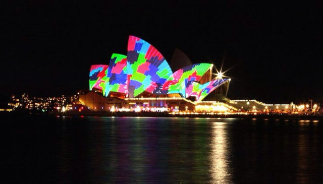 A vivid opera house