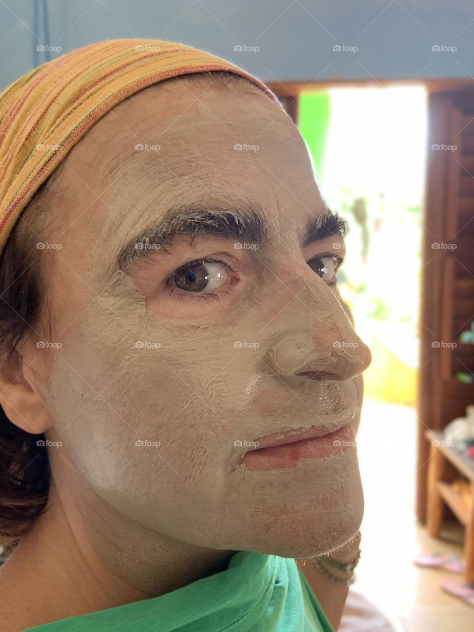 Woman with beauty mask 