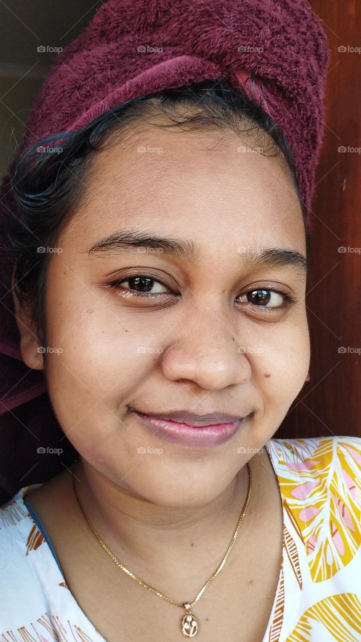 Asian girl face portrait