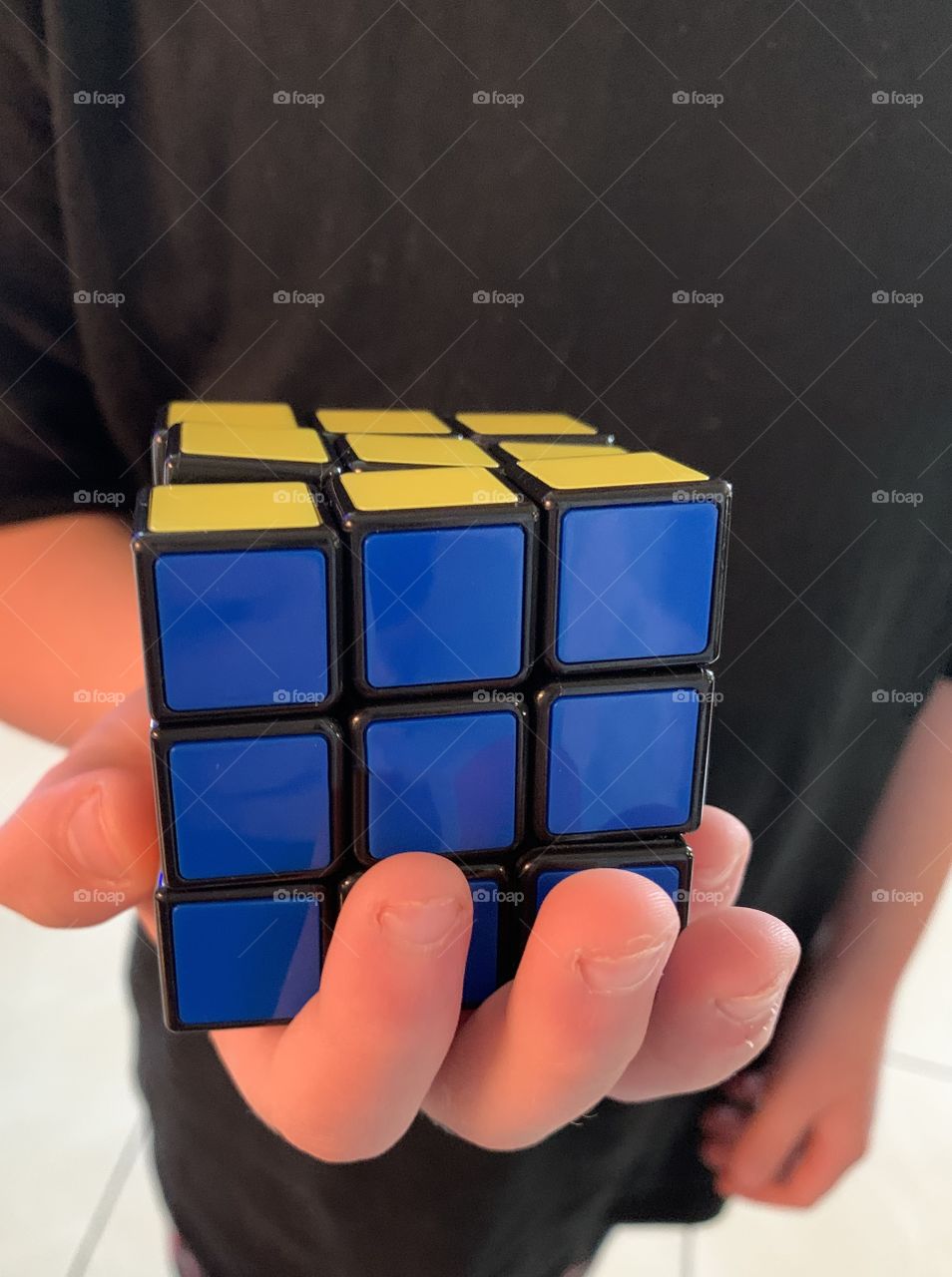 Solving a Rubik’s cube - pop of color 