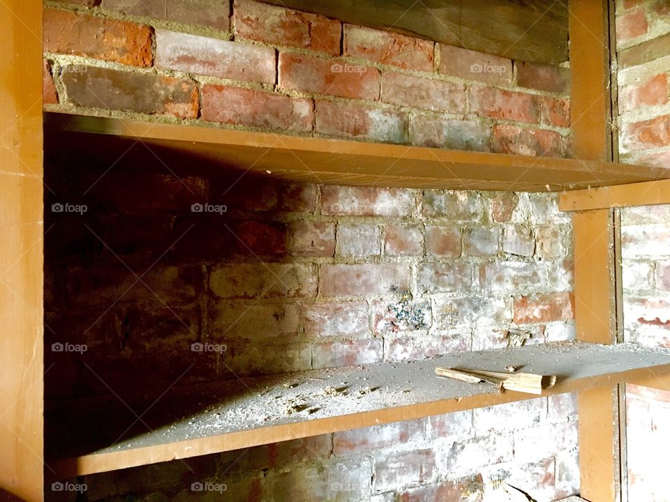 Old basement shelf