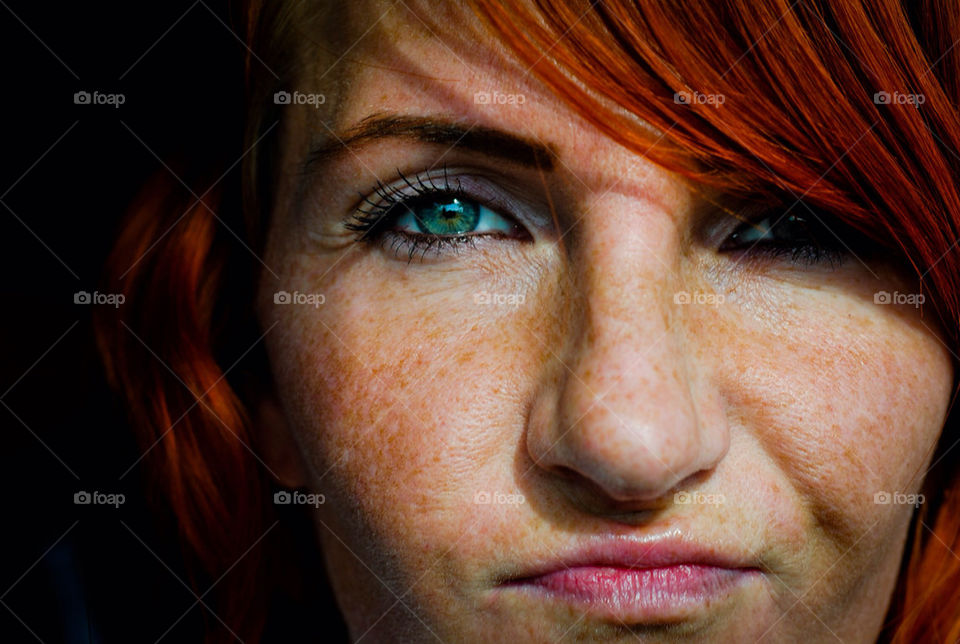 girl face eye ginger by marieolsn