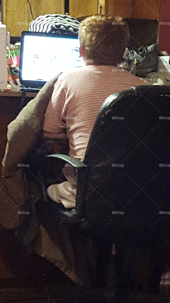 Boy on Computer.