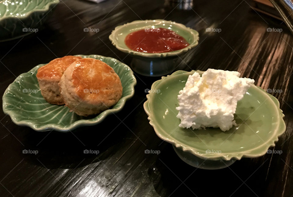 Your snack was ready. Depended on you Santa if any cream or jam