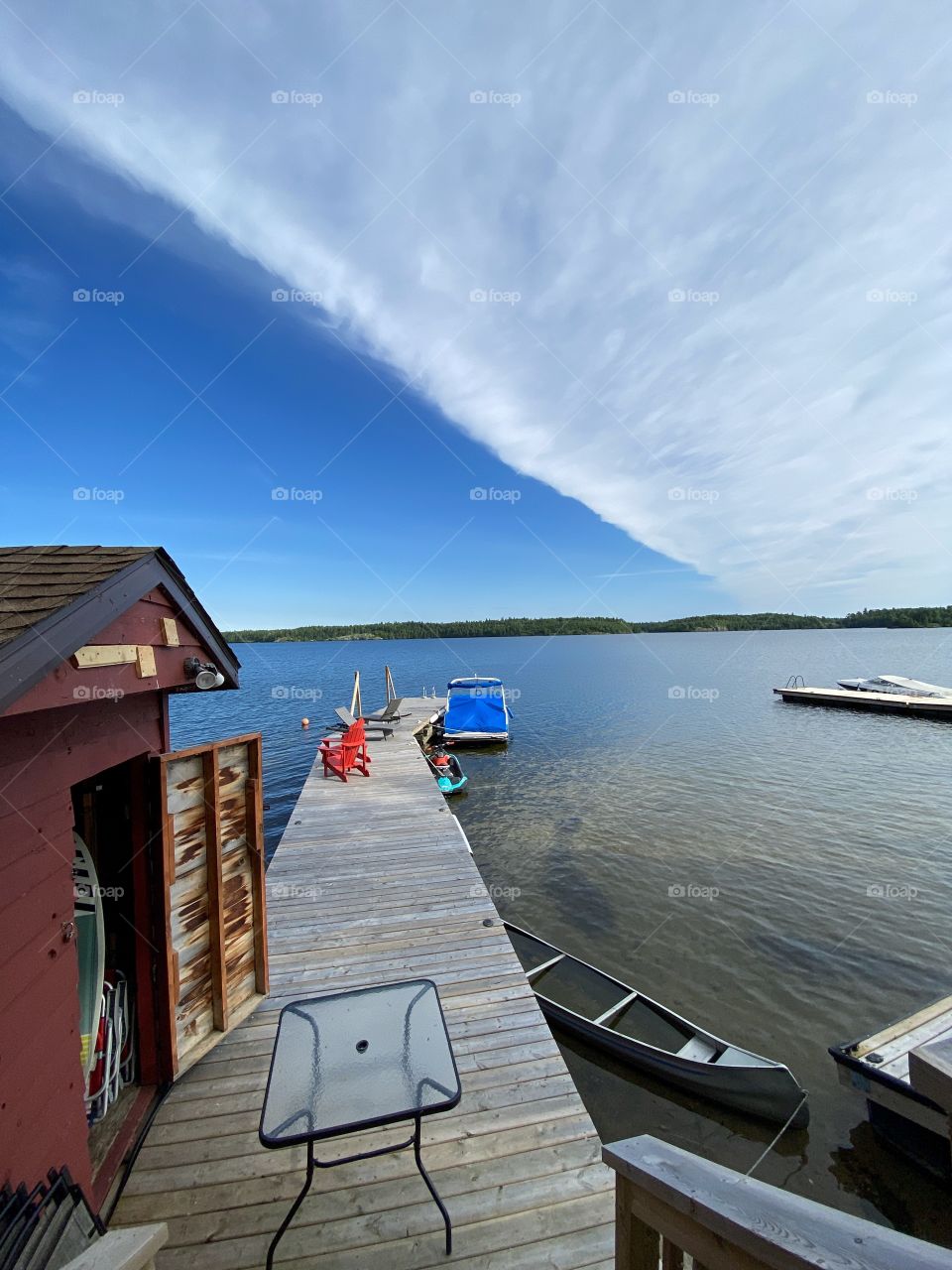 On the dock