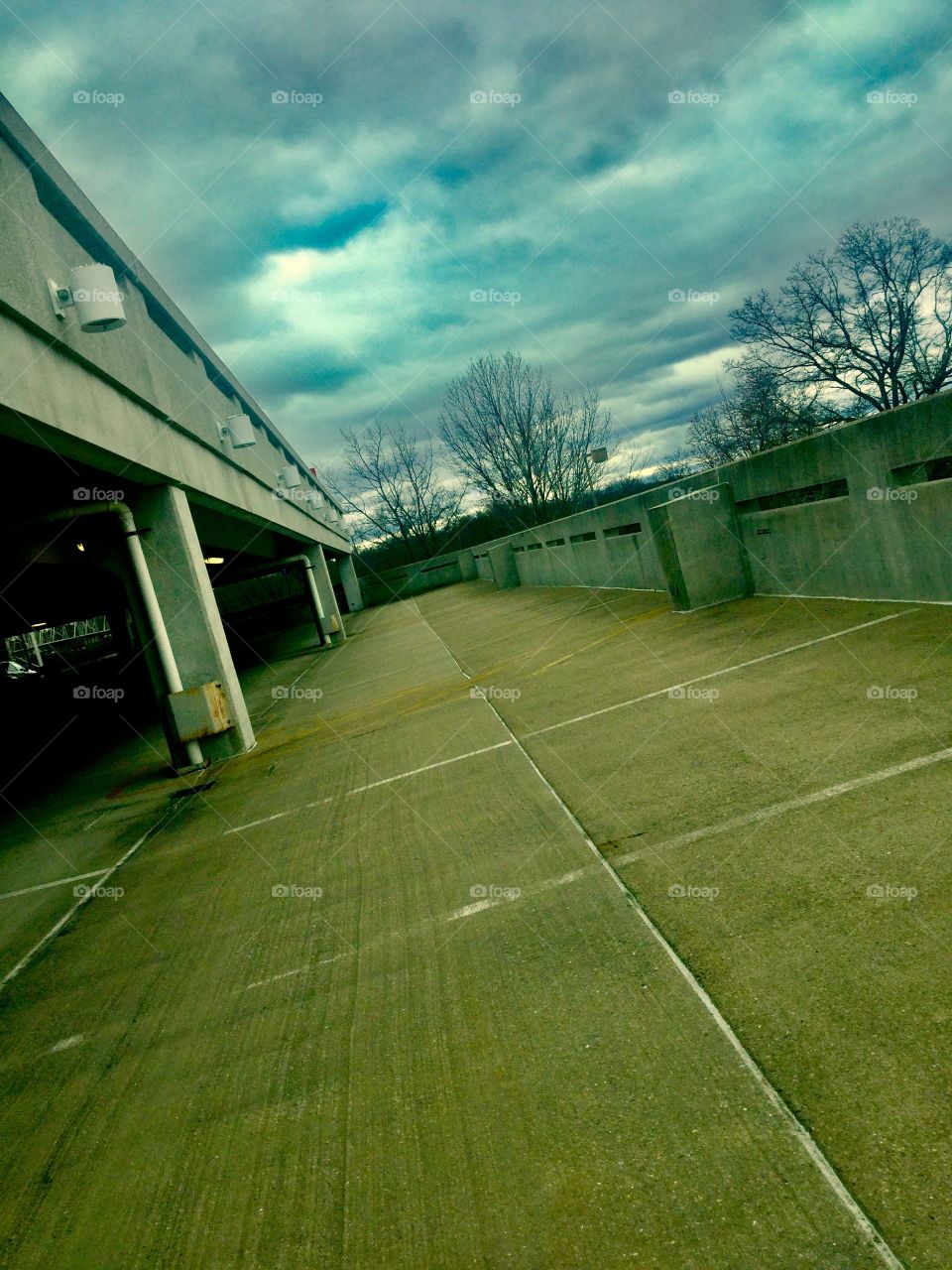 Cloudy Parking Deck